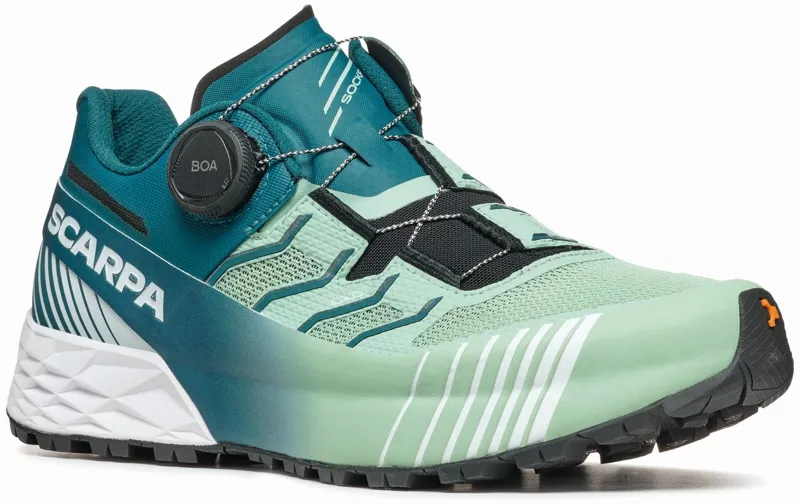 Scarpa Womens Ribelle Run Kalibra HT Shoes - Misty Jade-Deep Lagoon